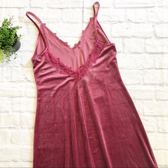 EUC Wyldr Moon Night boho Velvet Midi slip Dress S soft slinky day 2 nite dress! - Picture 5 of 6
